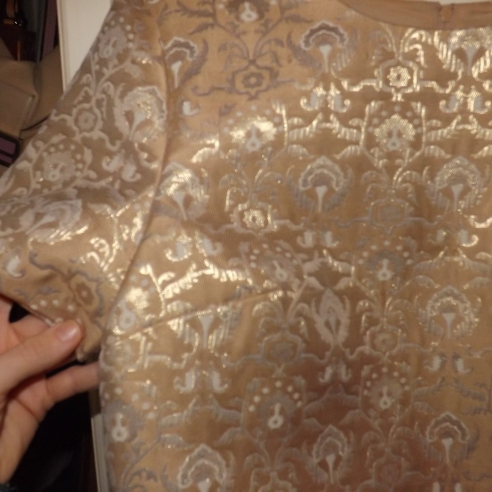 H&M Gold Embroidered--Structured Top